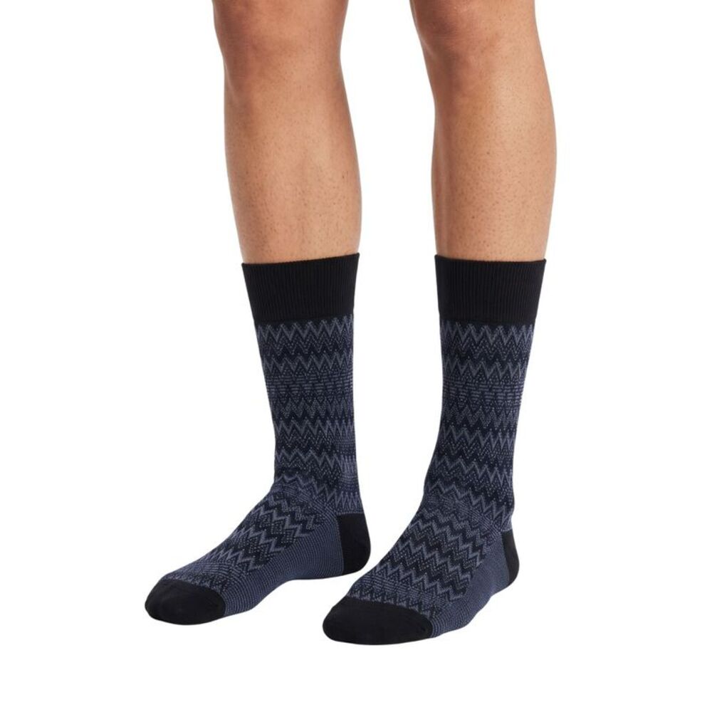 Missoni Blue Mens Pattern Crew Socks-S